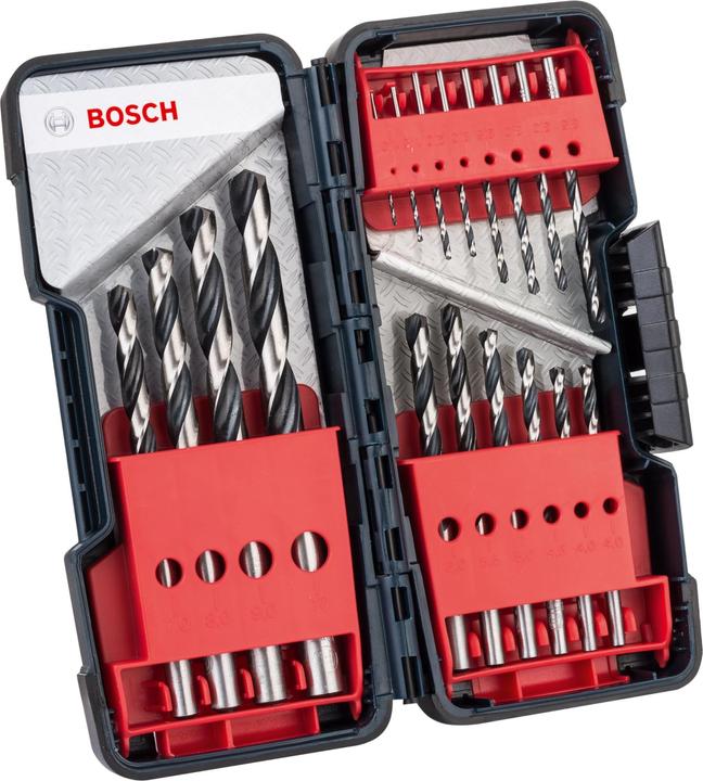 Actual product image Bosch Professional Zubehör HSS PointTeQ ToughBox Set 18 pcs (1 mm, 1.5 mm, 3.5 mm, 4 mm, 4.5 mm, 7 mm, 8 mm, 9 mm, 2 mm, 2.5 mm, 3 mm, 10 mm, 5 mm, 5.5 mm, 6 mm)