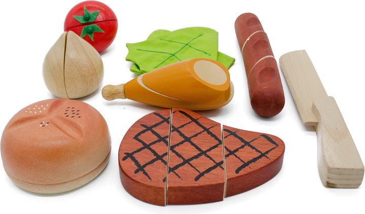 Actual product image Activity Board Wooden grill plate for cutting, wooden kitchen accessory set for children