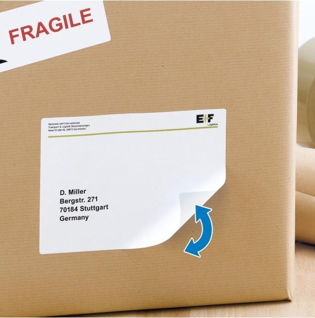Actual product image HERMA A4 removable labels