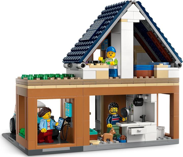 Image du produit LEGO Maison familiale avec voiture électrique (60398, LEGO City)