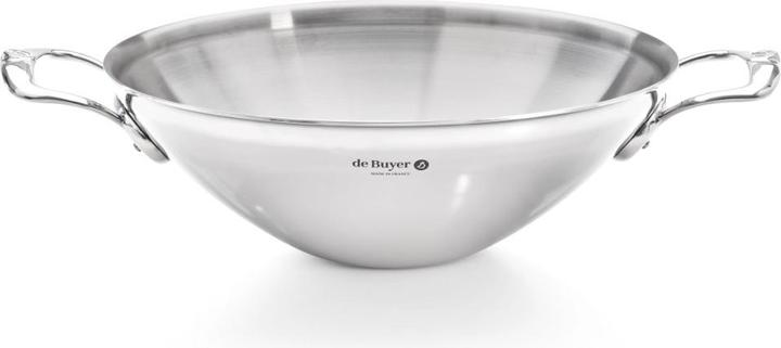 Actual product image de Buyer Affinity wok with 2 handles, induction (32 cm, Wok, Stainless steel)
