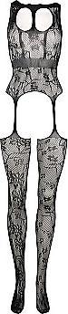 Produktbild Le Désir Lace suspender bodystocking with round neck - O/S (One Size)