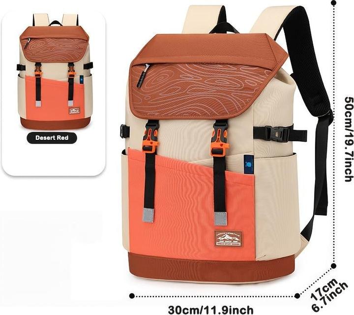 Only-Bags.Store Nylon Casual Travel Backpack - leicht, faltbar, mit verstellbaren Trägern, Reissverschluss