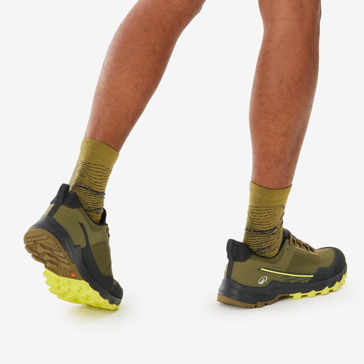 Produktbild Quechua Wandersocken hoch 2 Paar - Hike 500 Trendy khaki/grau (39, 42)