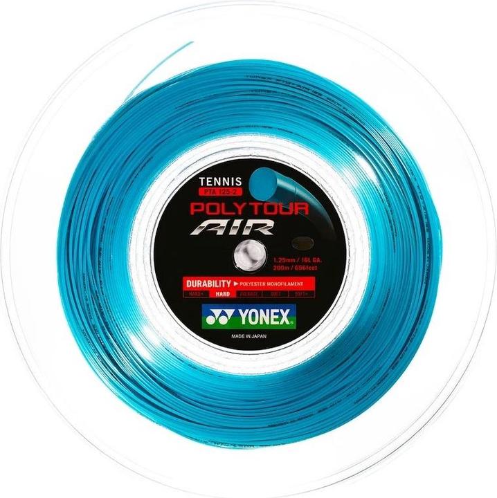 Actual product image Yonex TPTAIR125-2 Poly Tour AIR 125 roll 200m light blue, 1.25mm