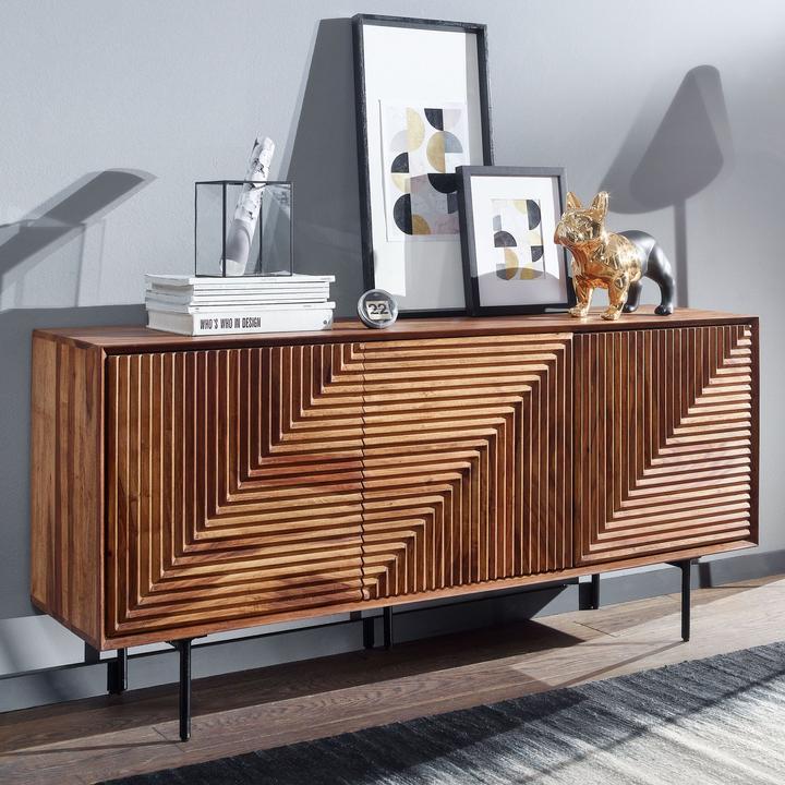 Actual product image FineBuy Sideboard Sheesham Brown
