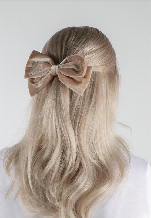 Produktbild Trisa Hair - Velvet Scrunchie & Bow Hair Clip Sand (Schmuck)