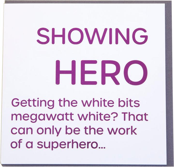 Actual product image Gubblecote Greeting card Showing Hero paper