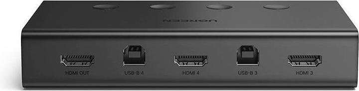 Produktbild Ugreen KVM (Keyboard Video Mouse) Switch 4 x 1 HDMI (Female) 4 x USB (Female) 4 x USB Type B (Female) Black