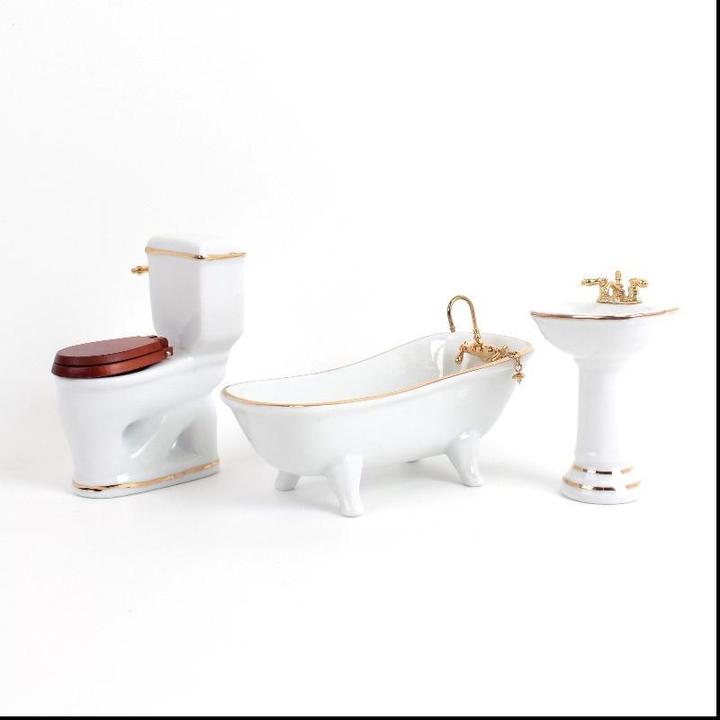 Produktbild Reutter 001.767/3 - Badset, weiss, 3-teilig, Miniatur