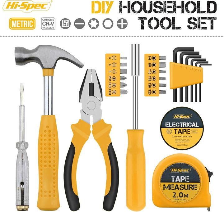 Actual product image HI 24-teiliges Haushaltswerkzeug-Set (24 pieces)