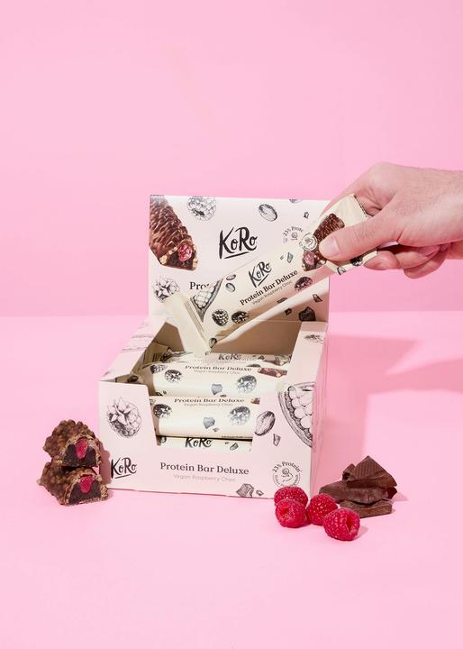 Produktbild KoRo Protein Bar Deluxe Vegan Raspberry Choc (Himbeer, 1 Stk., 660 g)