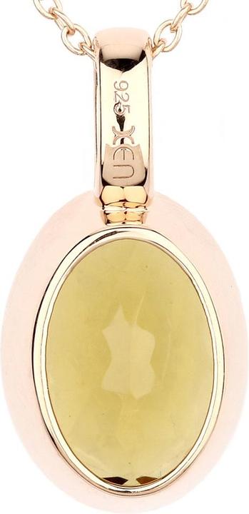 Produktbild Xen Anhänger mit Kette Champagner Quarz 45 cm 925 Silber rosèvergoldet (925 Sterling Silber, 45 cm)