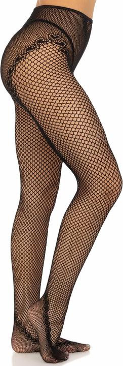 Actual product image Leg Avenue Fishnet Stockings Without Crotch Black (One size)