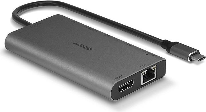 Actual product image Lindy DST-Mini XT (USB-C, 8 Ports)