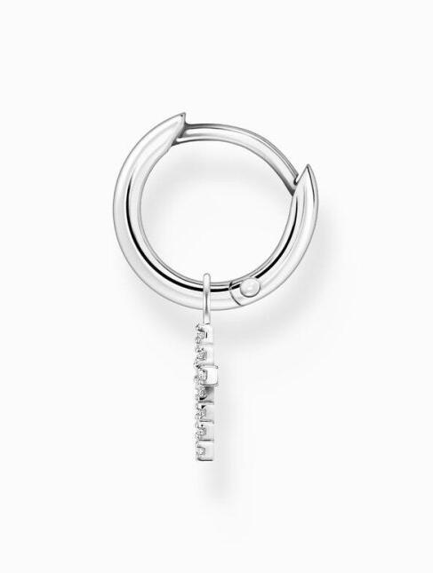 Produktbild Thomas Sabo Einzel Creole mit Kreuz Anhänger Silber (925er Silber)