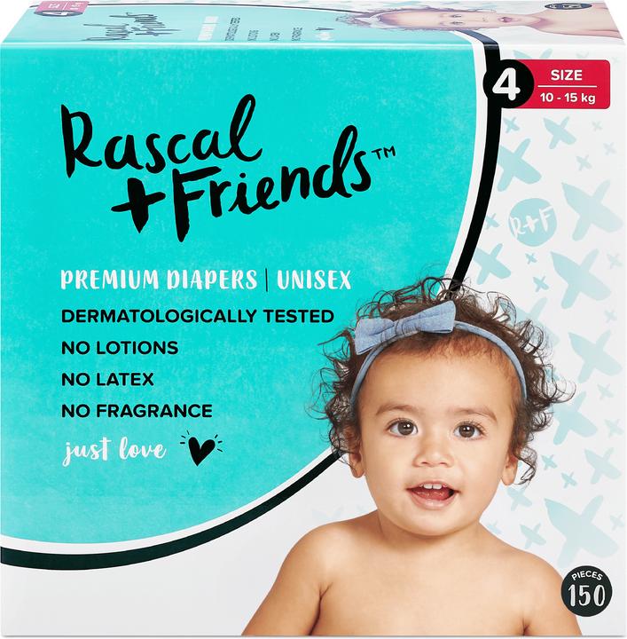 Actual product image Rascal+Friends Premium (Size 4, Monthly box, 150 Piece)