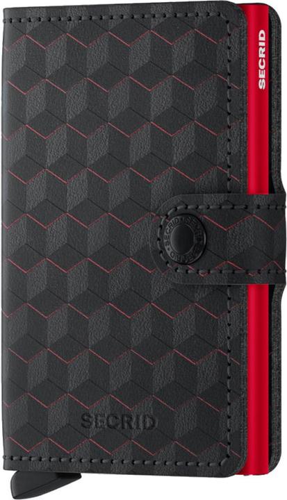 Secrid Miniwallet ottico nero-rosso