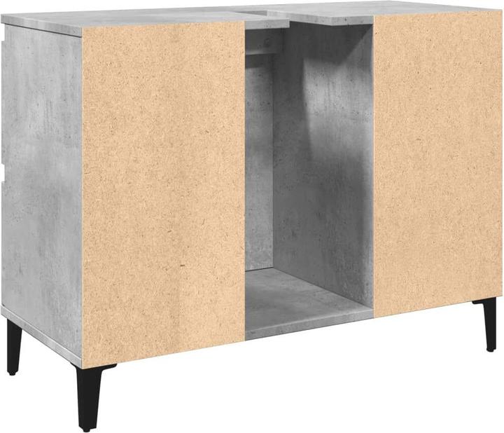 Actual product image VidaXL Waschbeckenunterschrank Unterschrank Badschrank Betongrau Holzwerkstoff (80 x 33 x 60 cm)
