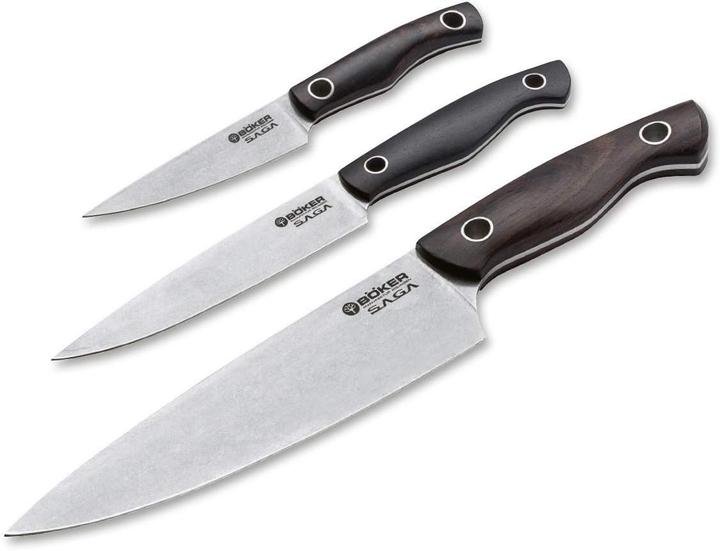 Immagine prodotto Böker Set di coltelli Saga Grenadilla 3 pezzi
