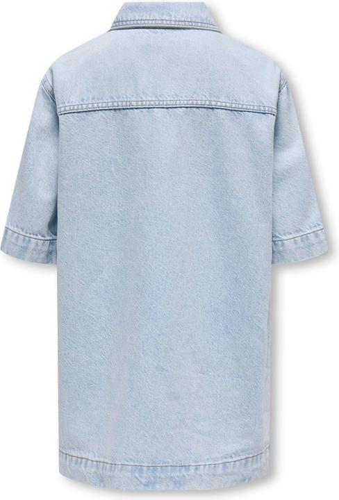 Produktbild Only Locker geschnitten Hemdkragen Kastige Ärmel Kurzes Kleid Jeanskleid (164)