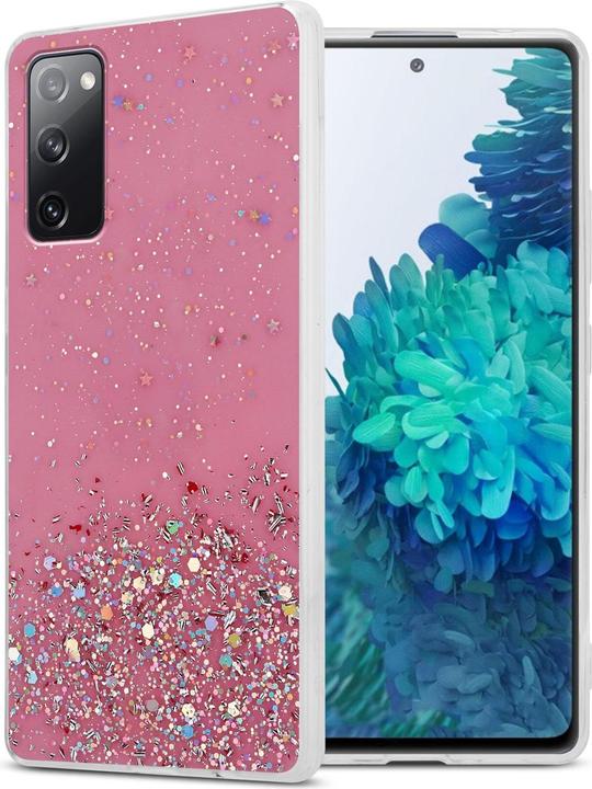 Rosa mit Glitter
