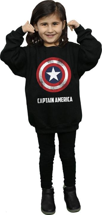 Immagine prodotto Captain America Shield Text Felpa Ragazze (140, 146)