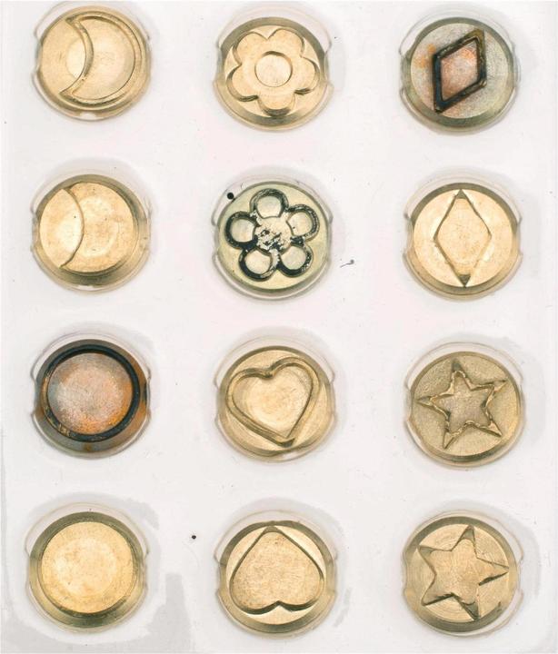Actual product image Glorex Branding iron molds 12 pieces