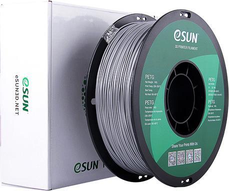 Produktbild eSUN PETG 1,75mm Solid Silver 1kg 3D Filament (PETG, 1.75 mm, 1000 g, Grau)