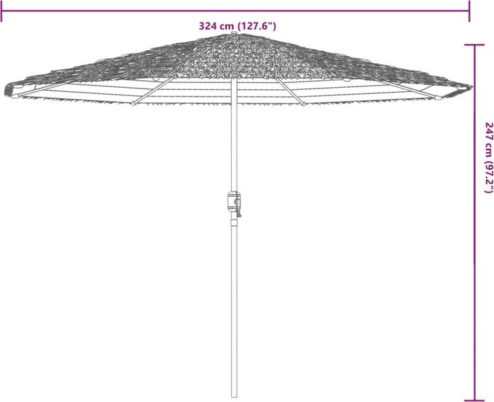Immagine prodotto VidaXL Ombrellone con albero (3.24 m)