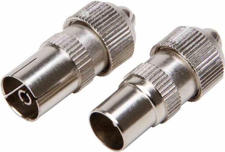 Actual product image Kopp Coaxial plug, straight, content: 2 pieces (Antenna cable)