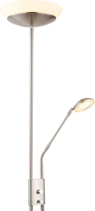 Produktbild Globo Deckenfluter Metall Nickel Matt, 1xled