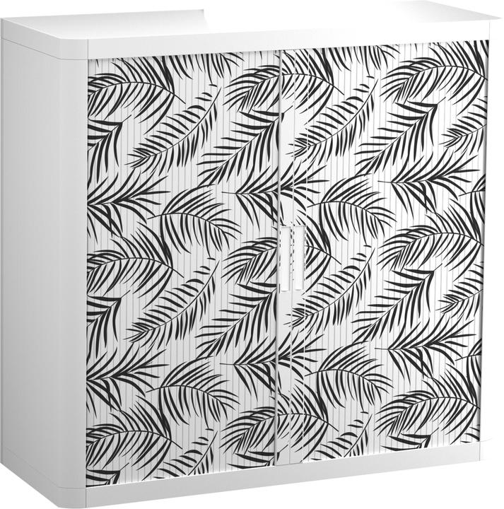 Actual product image Paperflow easyOffice Black&White roller shutter cupboard 60564 1 shelf 110.0 x 41.5 x 104.0 cm