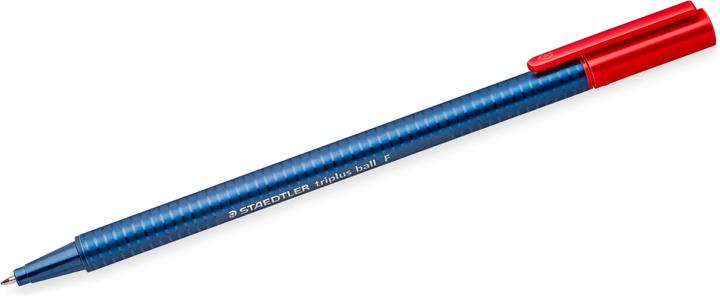 Actual product image Staedtler triplus ball 437 Triangular biros, single product, red, line width F (Red, 1 x)