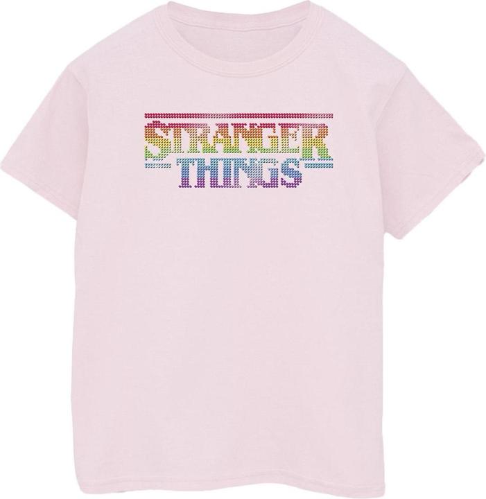 Netflix Stranger Things Rainbow Dot Logo TShirt (XL)