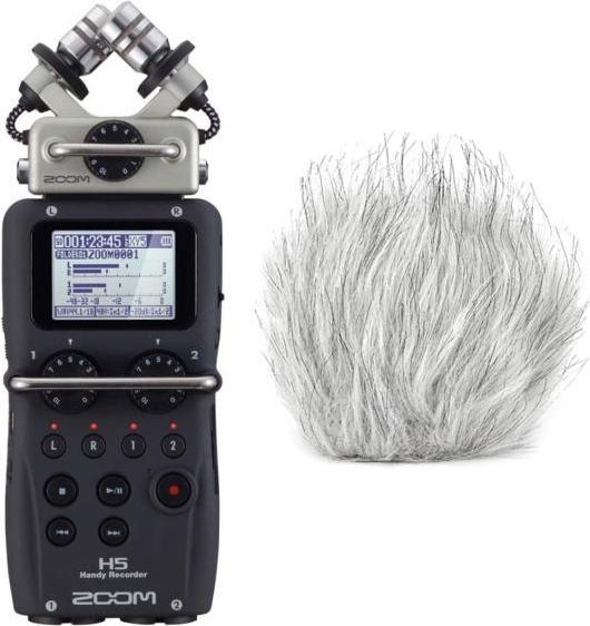 Actual product image Zoom H5 mobile phone recorder with fur windscreen (Handheld)