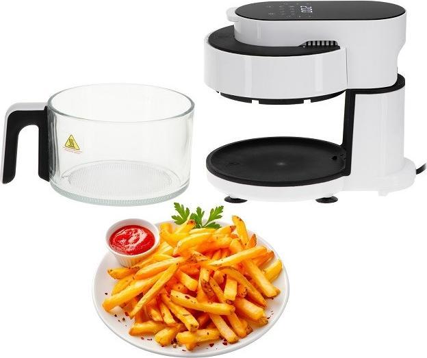 Actual product image Adler Oil-free deep fryer with a 3 litre glass container