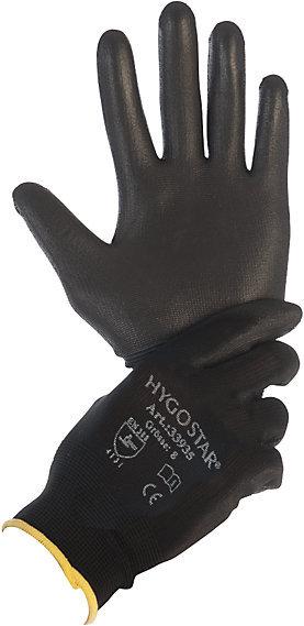 Actual product image franz mensch unisex work gloves Black Ace black size M 12 pair (M)