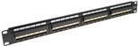 Actual product image Patchpanel 24-ports unshielded 45° CAT5E. Category: CAT5E patch panel 24p utp c5e 45gr