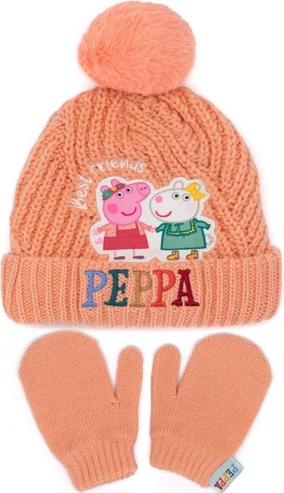 Peppa Pig Hut und HandschuhSet (One Size)