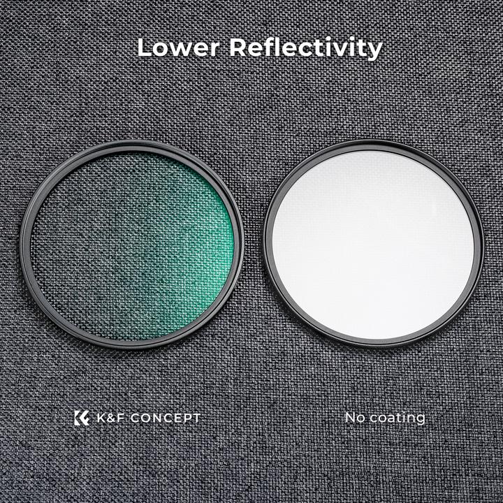 Actual product image K&F Concept 52MM Black Mist Filter 1/4, Ultra-thin 18 layer Green Coatings (C Series) (4 mm, Black Mist Filter)