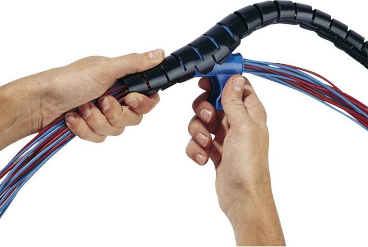 Actual product image HellermannTyton Protective tubing Helawrap HWPP White 2 m 161-64415 Content: 2 m (Cable conduit, 200 cm)
