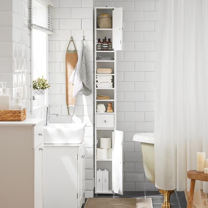 Image du produit SoBuy Armoire haute de salle de bains (20 x 20 x 180 cm)