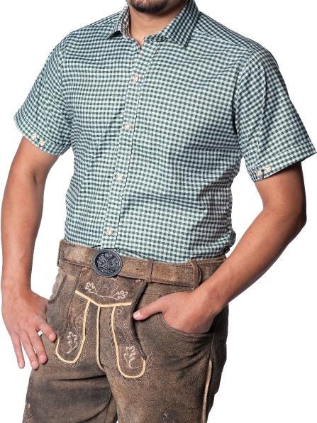 Actual product image PartyChimp Traditional shirt Leopold green short sleeve size M (M)