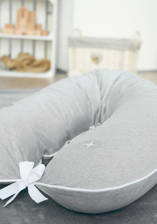 Produktbild nordic coast company Stillkissen Bezug 180 cm Grau (38 cm)