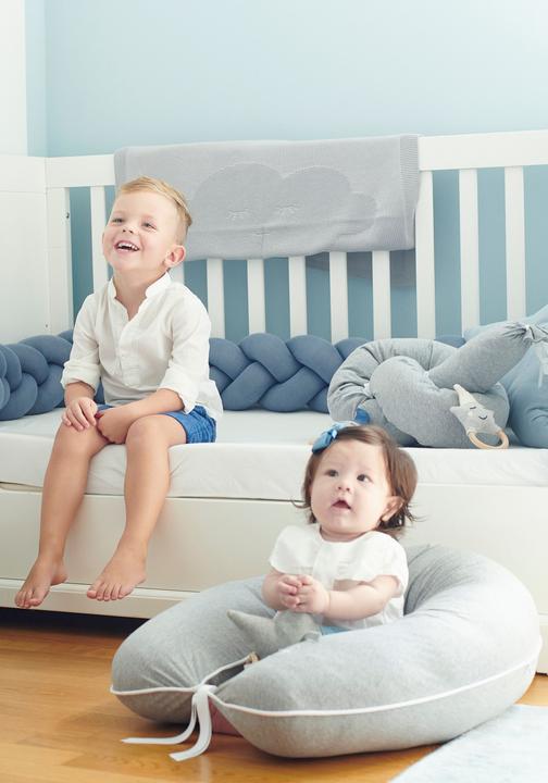 Produktbild nordic coast company Stillkissen Bezug 180 cm Grau (38 cm)