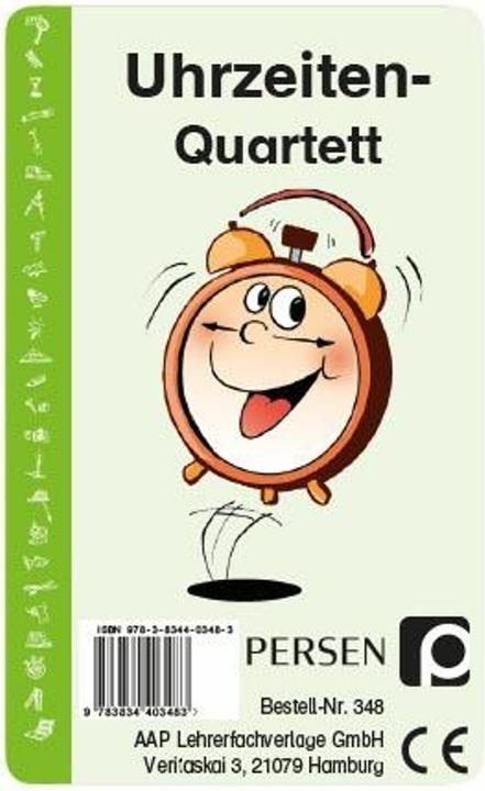 Uhrzeiten-Quartett (Kartenspiel) (Deutsch)