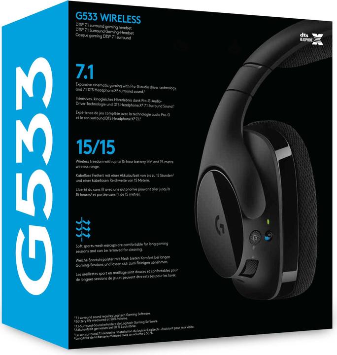 Image du produit Logitech G G533 (Sans fil)