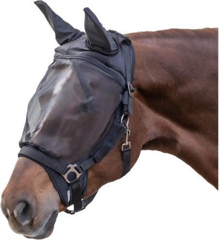 Actual product image Waldhausen Premium fly mask with ear protection for horses black pony
