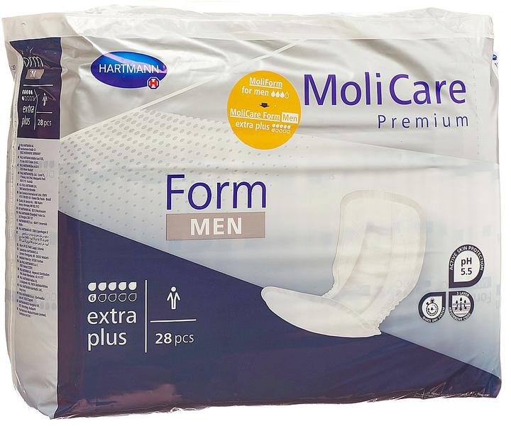 Actual product image MoliCare Form extra plus MEN incontinence pad (28 x)